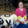 Lemon and a friend at one of her library events